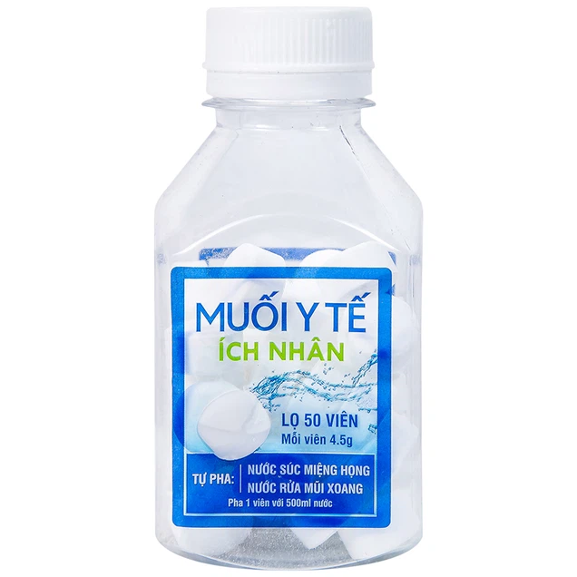 Muối y tế Ích Nhân – Lọ 50 viên