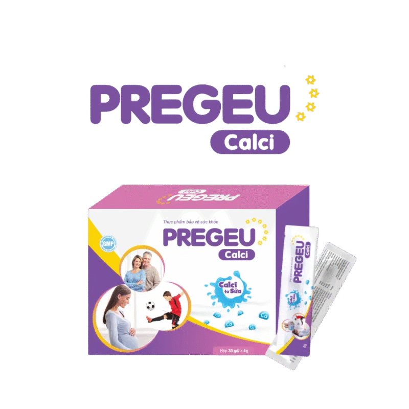 Thực phẩm bảo vệ sức khoẻ PREGUE Calci hộp 30 gói