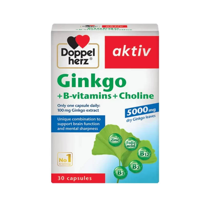 Viên uống ginkgo + B-Vitamins + Choline hộp 30 viên