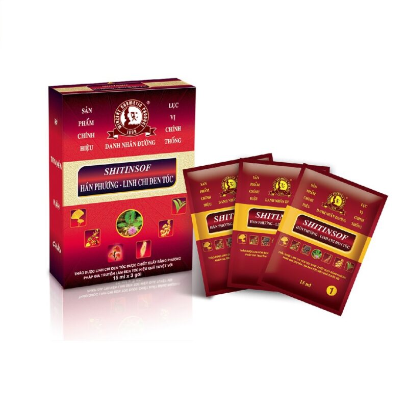 SHITINSOF Hán phương – Linh chi đen tóc – Hộp 3 gói x 15ml