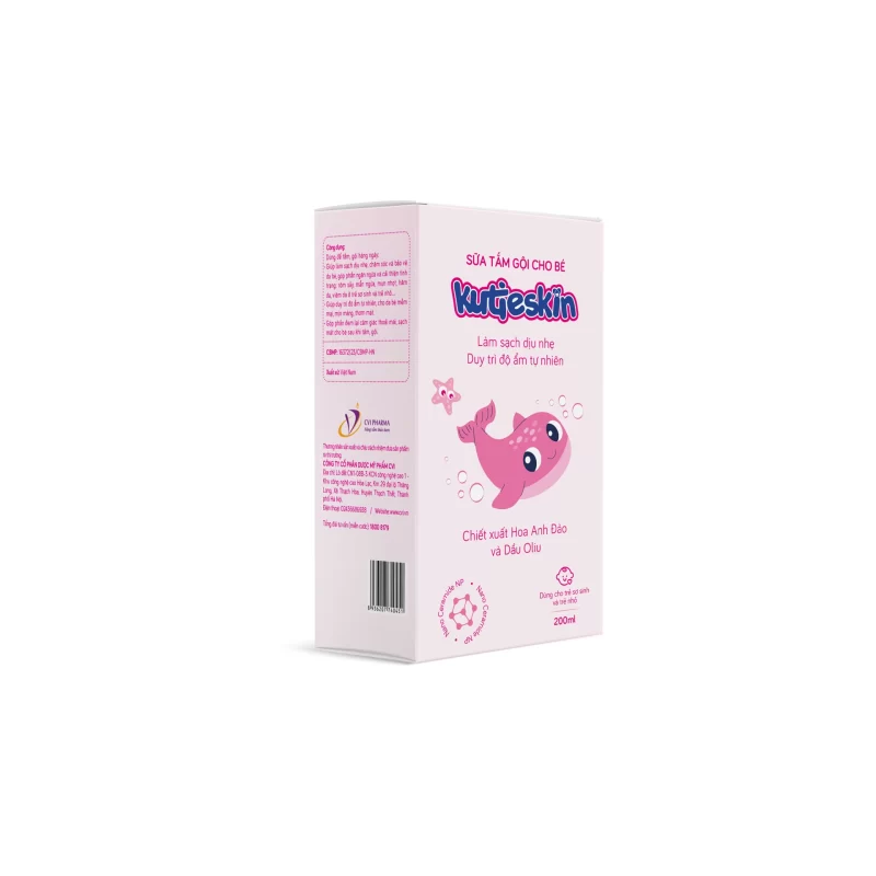 Sữa tắm gội cho bé Kutieskin – Hộp 200 ml