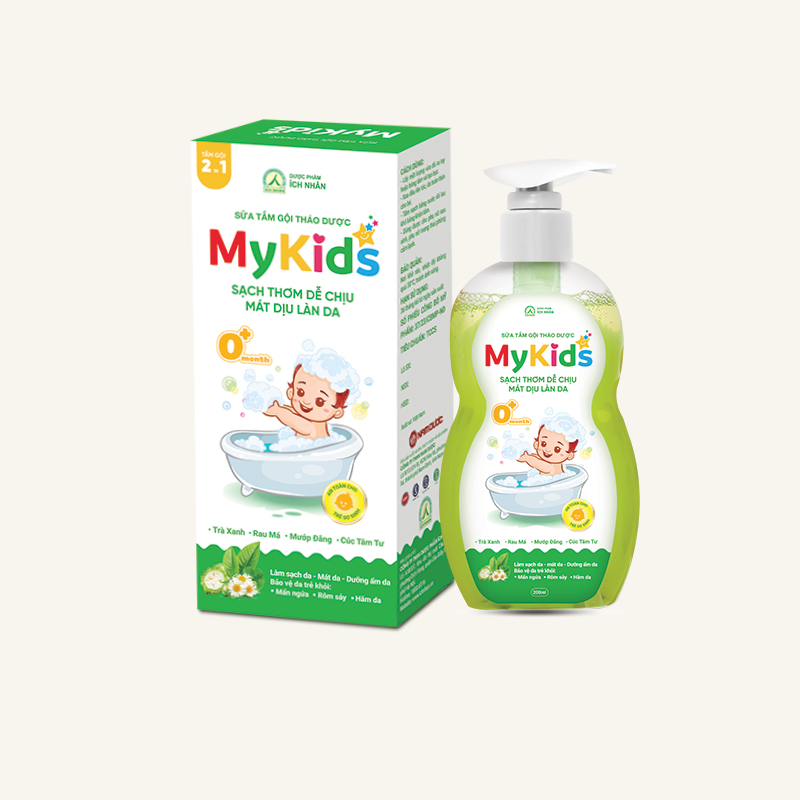Sữa tắm gội thảo dược MyKids – Hộp 200ml