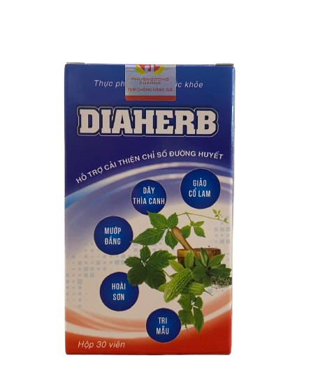 Viên uống DIAHERB – Hộp 30 viên
