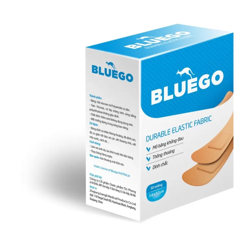 Băng dán Bluego Pads 3.8 x 7.2 cm – Hộp 30 miếng